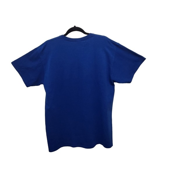 Vintage JERZEES Coll Vibes Jazz City Line Tee Shirt Royal Blue Men's Large - Picture 2 of 5